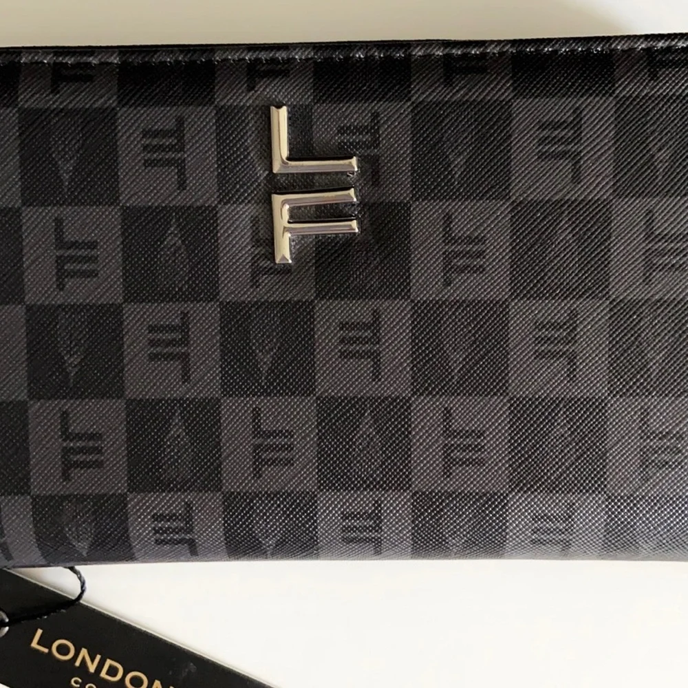 London Fog Adalia Signature Zip Around Wallet